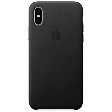 Клип-кейс Apple Leather Case для iPhone X (черный)